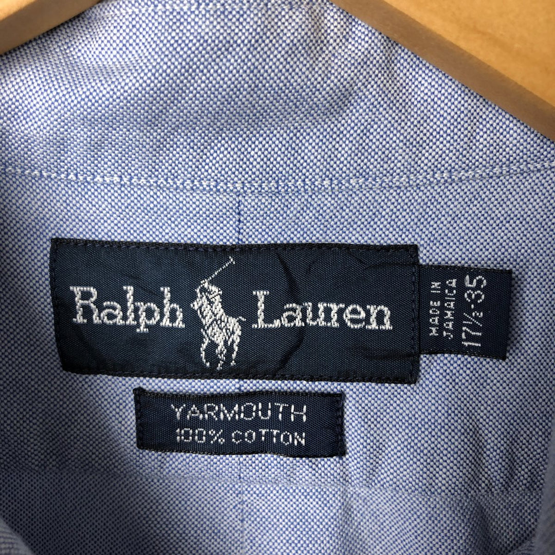 Ralph Lauren YARMOUTH long sleeve button down shirt, men's XL size cotton blue type Vintage Second Hand