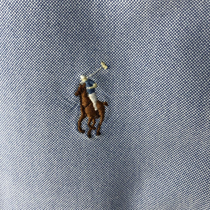 Ralph Lauren YARMOUTH long sleeve button down shirt, men's XL size cotton blue type Vintage Second Hand