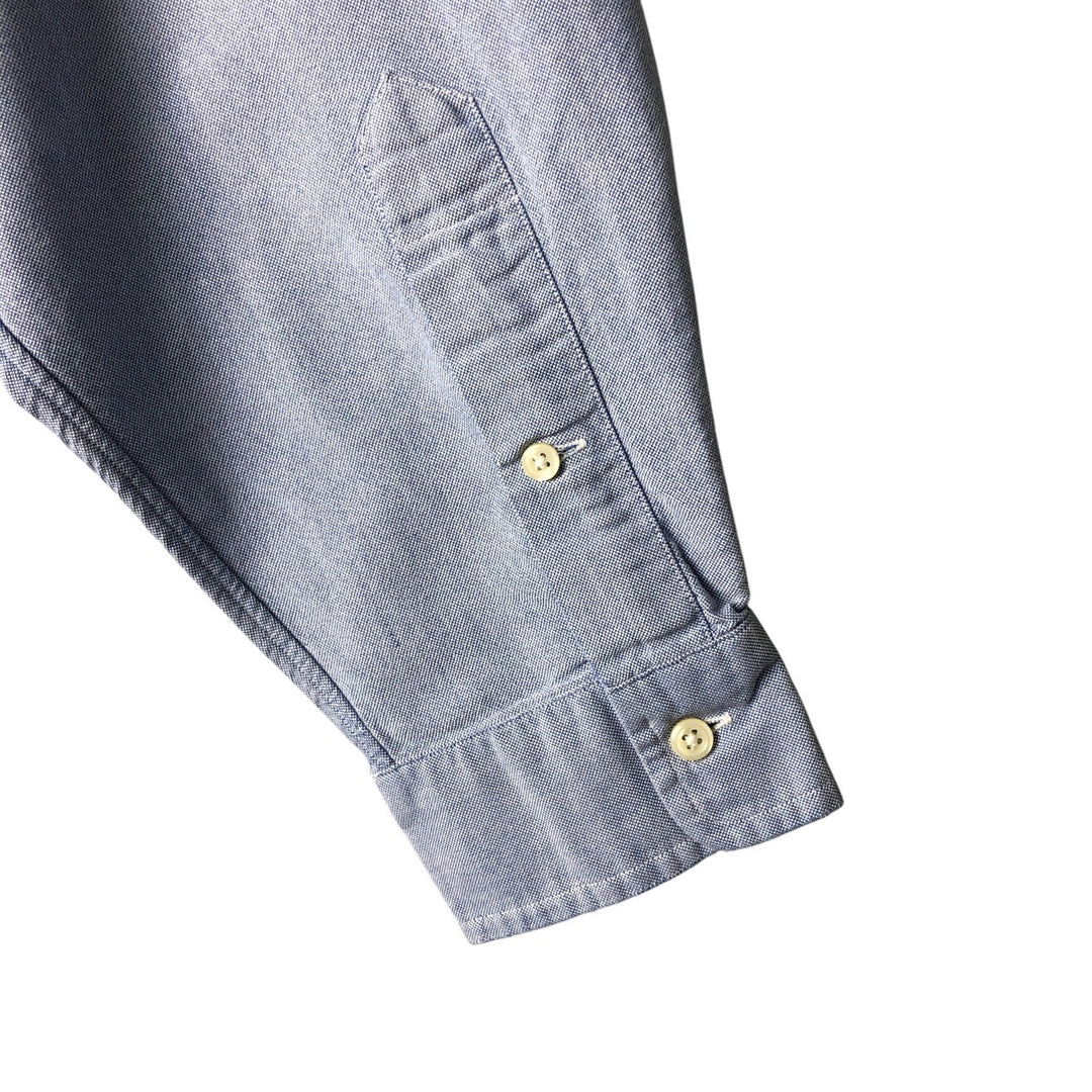 Ralph Lauren YARMOUTH long sleeve button down shirt, men's XL size cotton blue type Vintage Second Hand