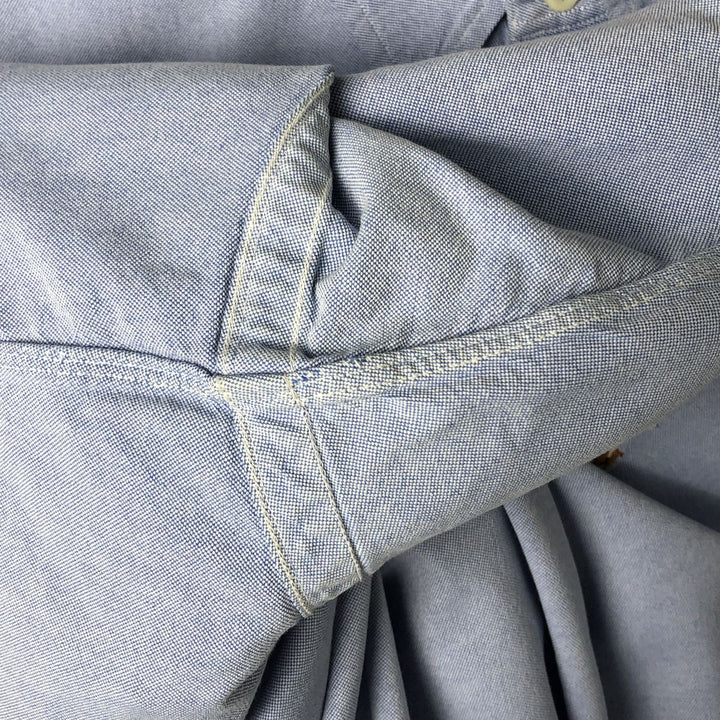 Ralph Lauren YARMOUTH long sleeve button down shirt, men's XL size cotton blue type Vintage Second Hand