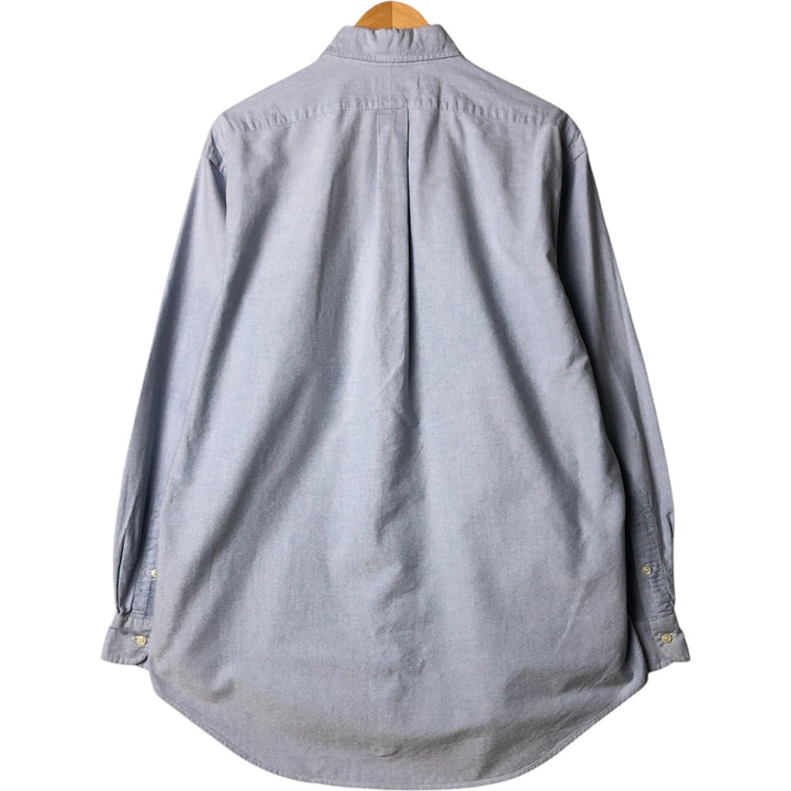 Ralph Lauren YARMOUTH long sleeve button down shirt, men's size L cotton blue type Vintage Second Hand