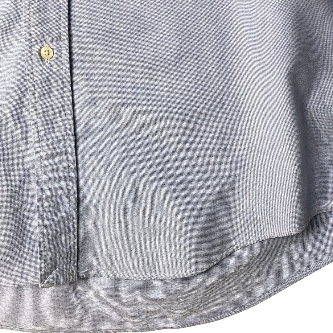 Ralph Lauren YARMOUTH long sleeve button down shirt, men's size L cotton blue type Vintage Second Hand
