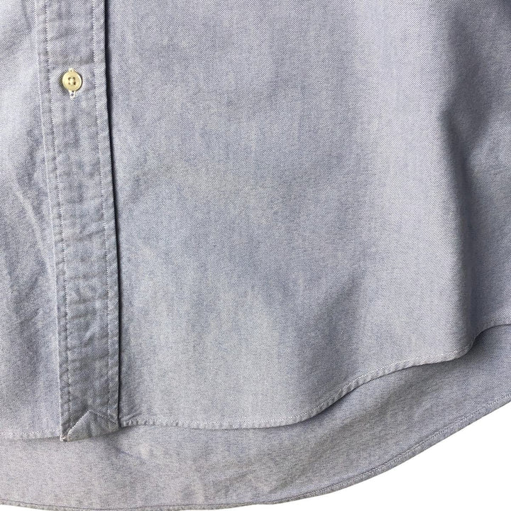 Ralph Lauren YARMOUTH long sleeve button down shirt, men's size L cotton blue type Vintage Second Hand