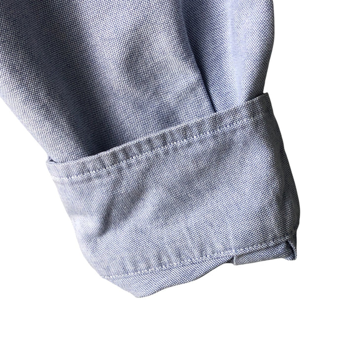 Ralph Lauren YARMOUTH long sleeve button down shirt, men's size L cotton blue type Vintage Second Hand