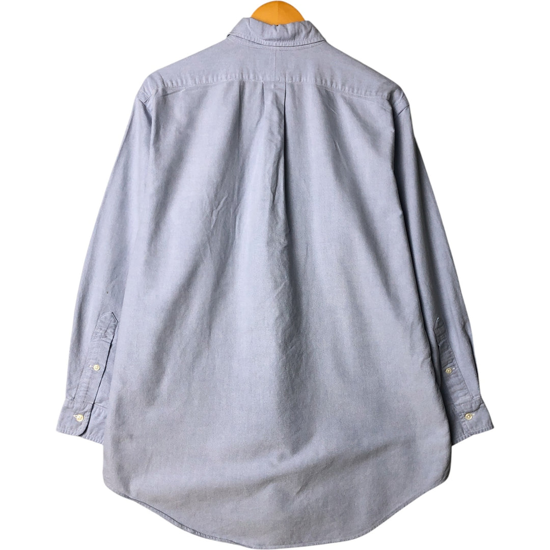 Ralph Lauren YARMOUTH long sleeve button down shirt, men's size M cotton blue type Vintage Second Hand