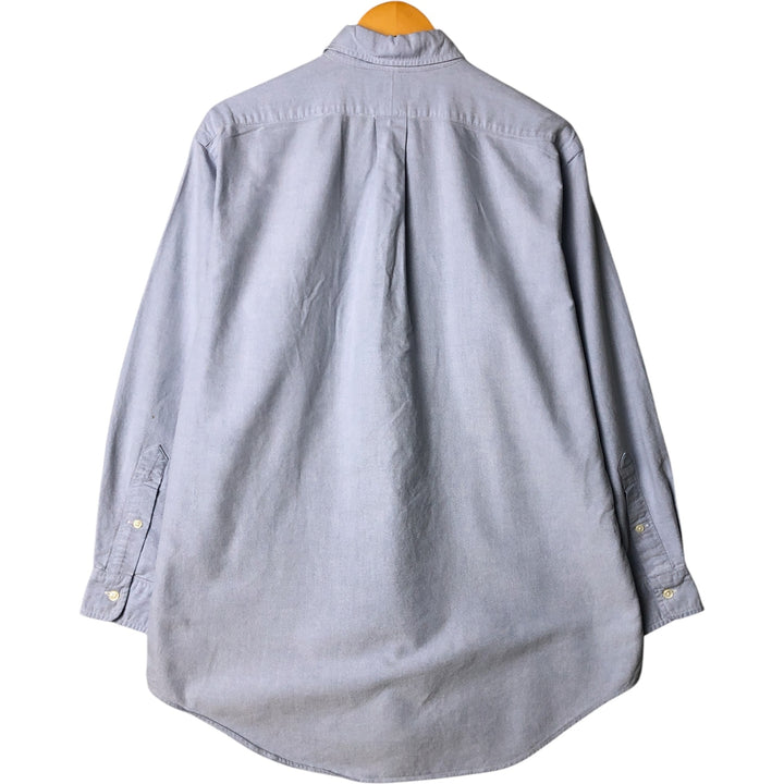 Ralph Lauren YARMOUTH long sleeve button down shirt, men's size M cotton blue type Vintage Second Hand