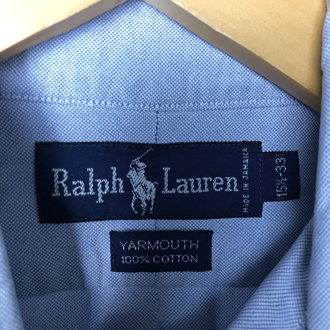 Ralph Lauren YARMOUTH long sleeve button down shirt, men's size M cotton blue type Vintage Second Hand