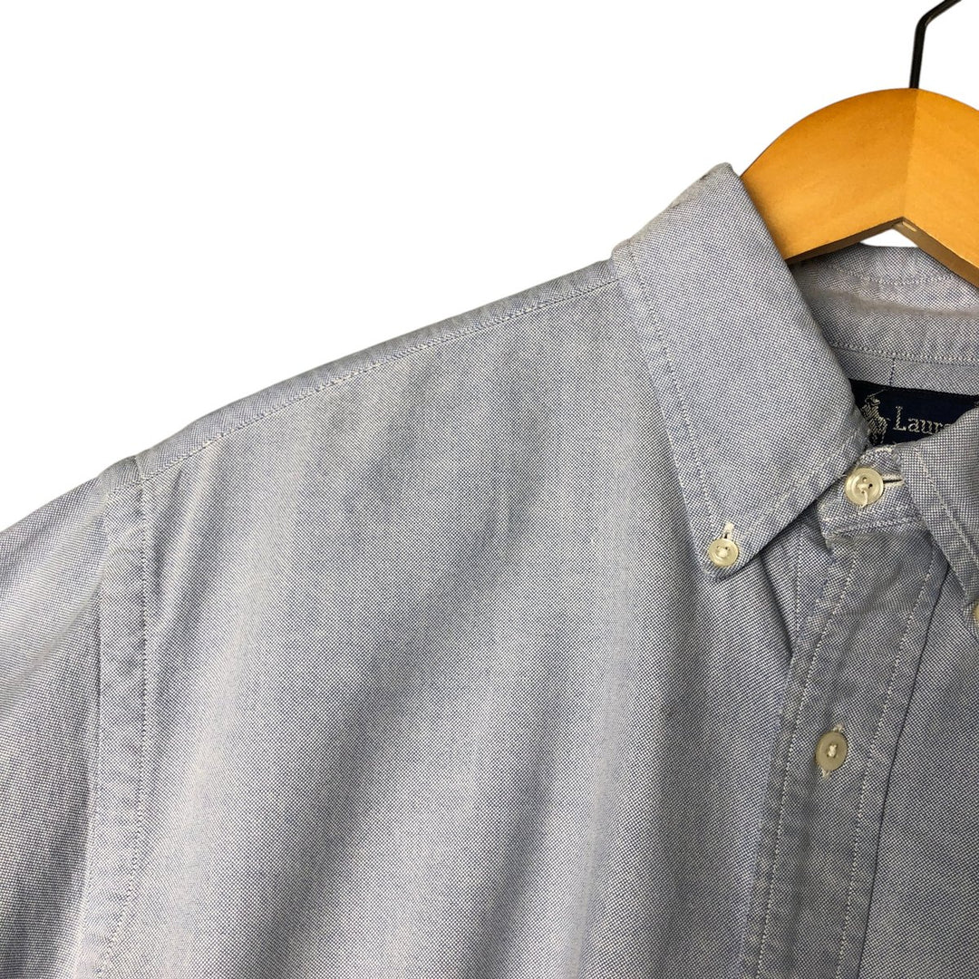 Ralph Lauren YARMOUTH long sleeve button down shirt, men's size M cotton blue type Vintage Second Hand