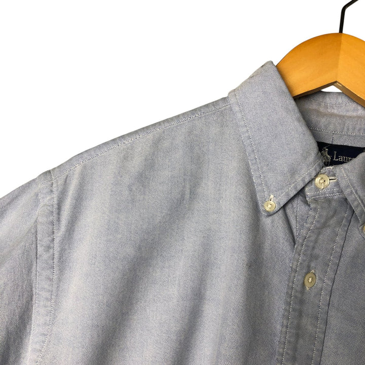 Ralph Lauren YARMOUTH long sleeve button down shirt, men's size M cotton blue type Vintage Second Hand