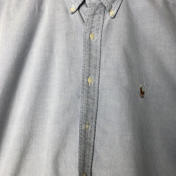 Ralph Lauren YARMOUTH long sleeve button down shirt, men's size M cotton blue type Vintage Second Hand