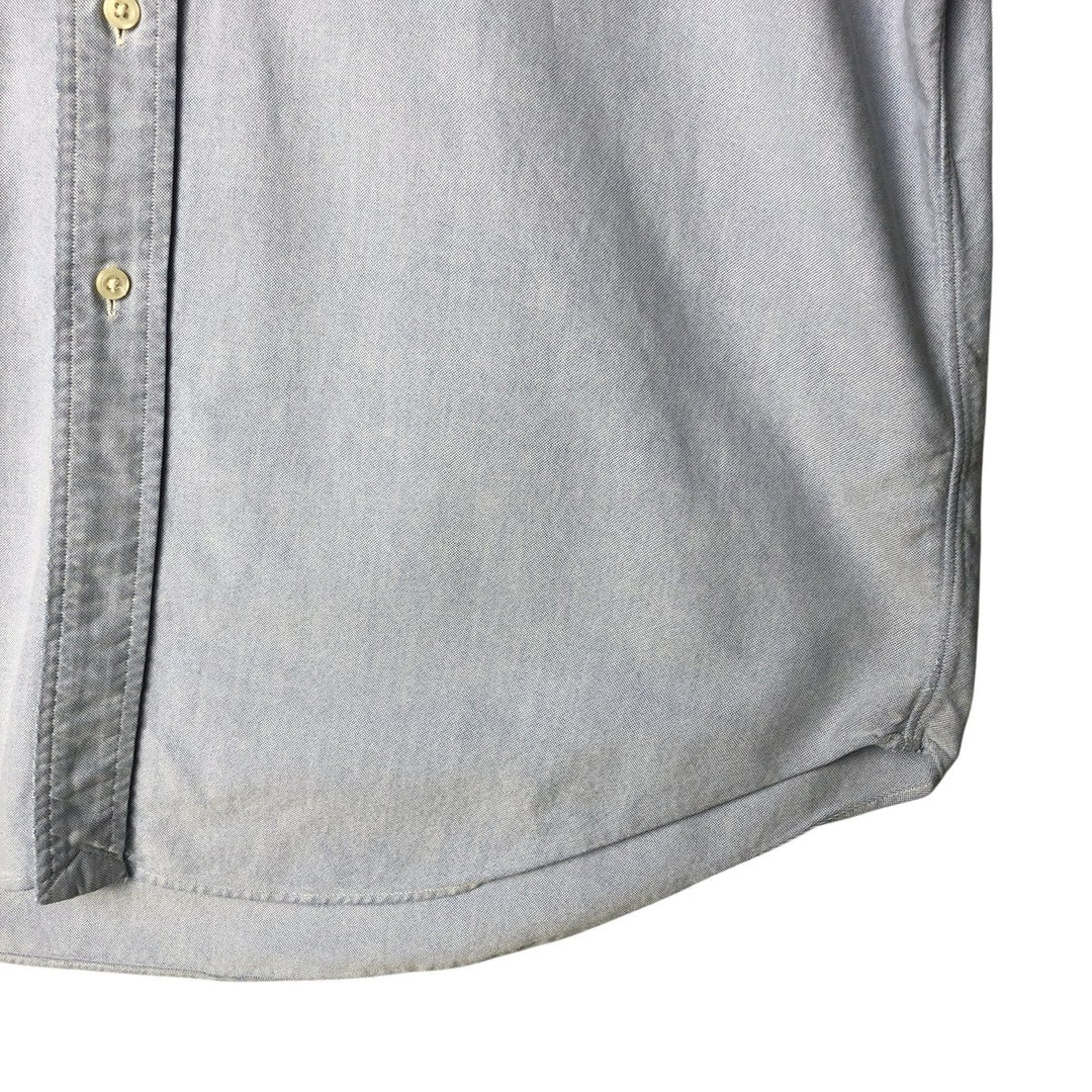 Ralph Lauren YARMOUTH long sleeve button down shirt, men's size M cotton blue type Vintage Second Hand