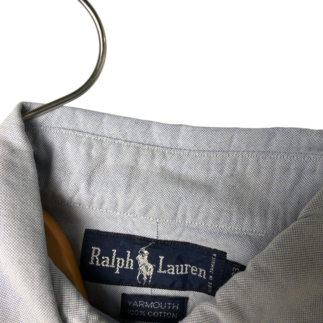 Ralph Lauren YARMOUTH long sleeve button down shirt, men's size M cotton blue type Vintage Second Hand