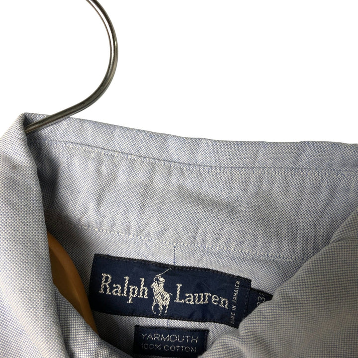 Ralph Lauren YARMOUTH long sleeve button down shirt, men's size M cotton blue type Vintage Second Hand