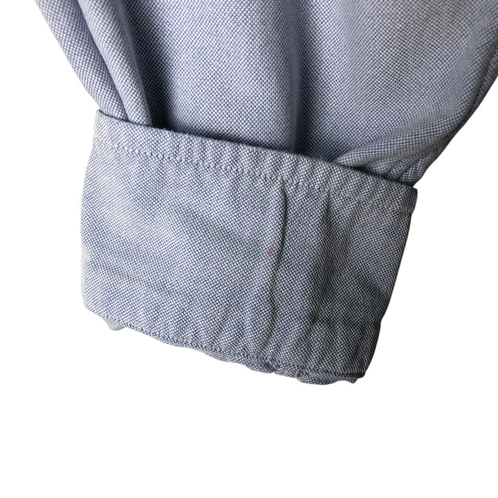 Ralph Lauren YARMOUTH long sleeve button down shirt, men's size M cotton blue type Vintage Second Hand