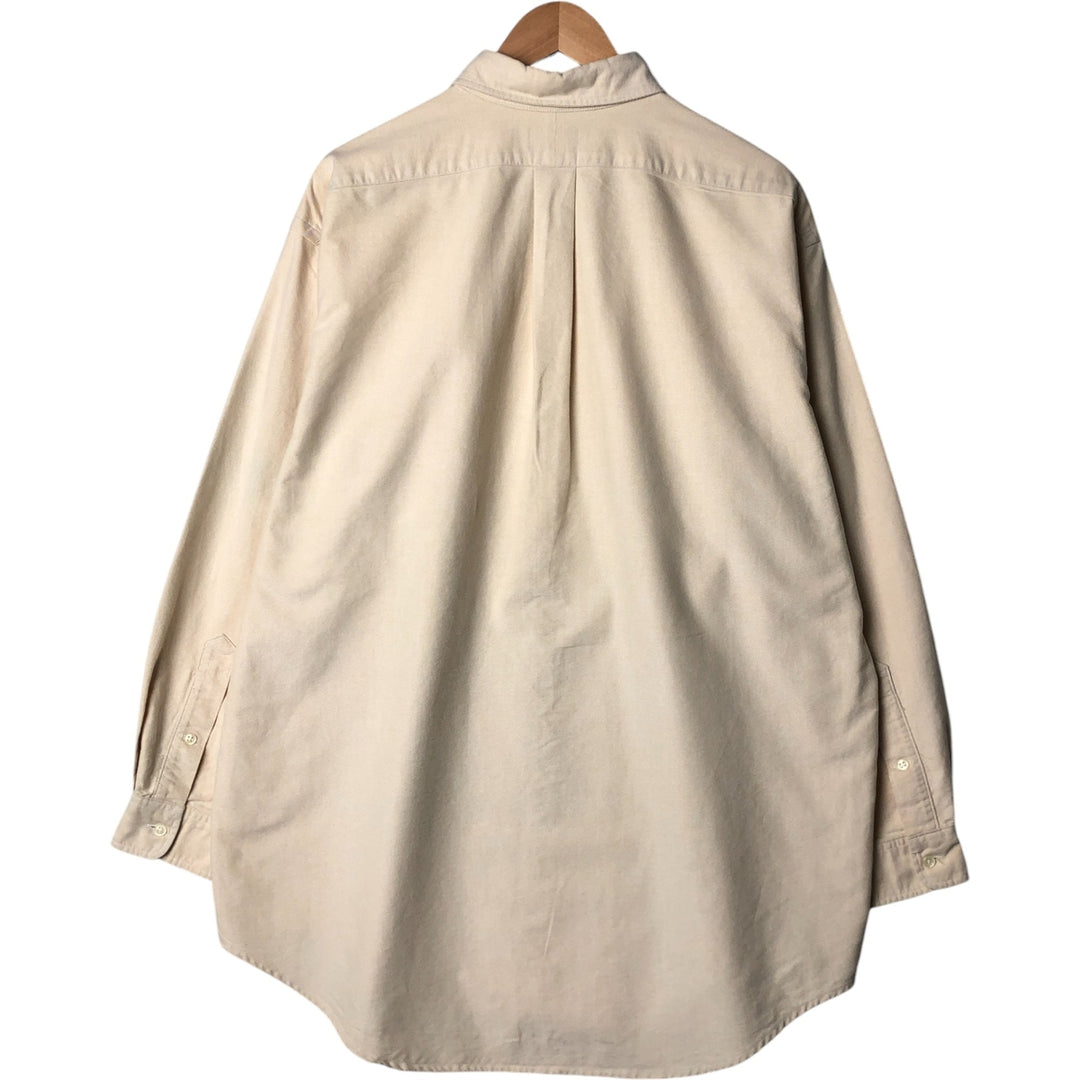Ralph Lauren POLO by Ralph Lauren Long Sleeve Button Down Shirt Made in Canada Men's XL cotton ivory Vintage Second Hand