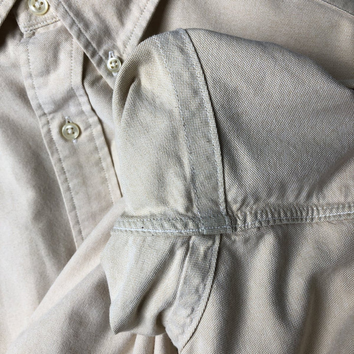 Ralph Lauren POLO by Ralph Lauren Long Sleeve Button Down Shirt Made in Canada Men's XL cotton ivory Vintage Second Hand