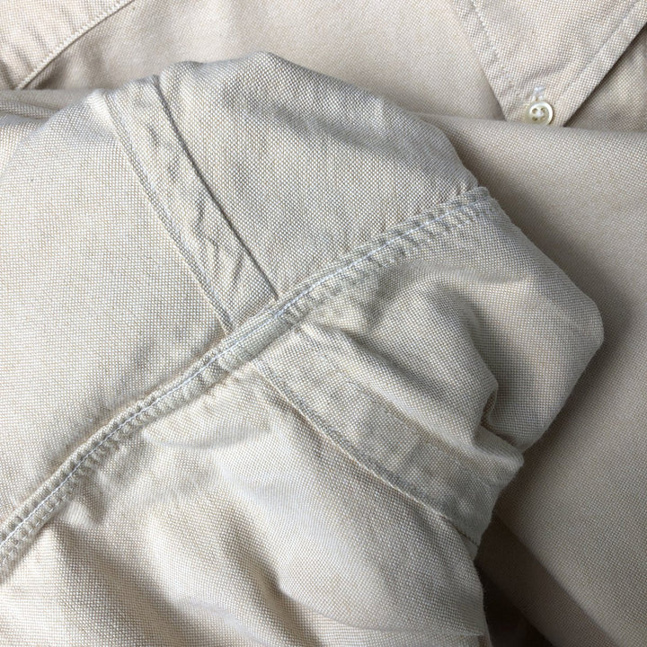 Ralph Lauren POLO by Ralph Lauren Long Sleeve Button Down Shirt Made in Canada Men's XL cotton ivory Vintage Second Hand