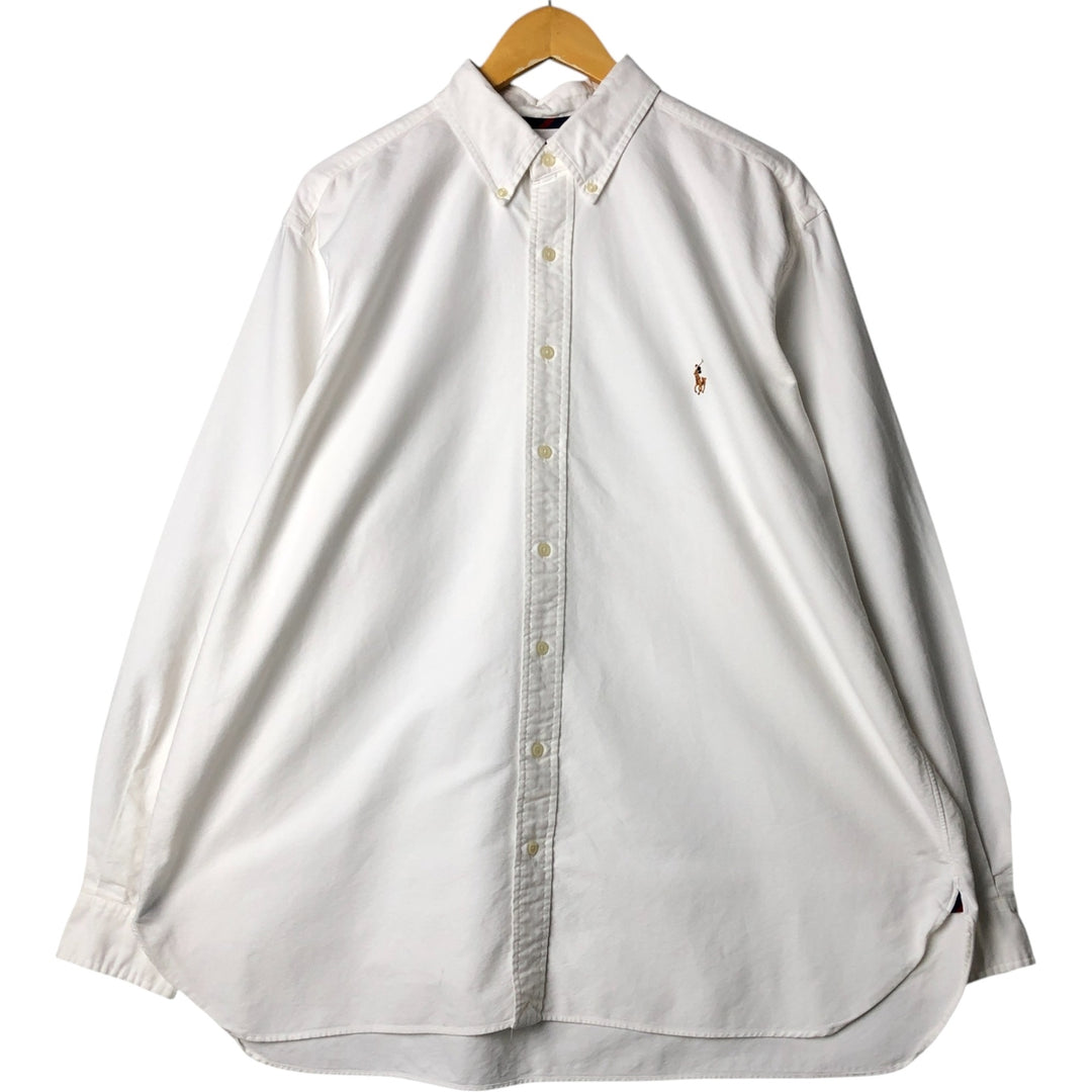 Ralph Lauren Classic Fit Long Sleeve Button Down Shirt Men's XL cotton white type Vintage Second Hand