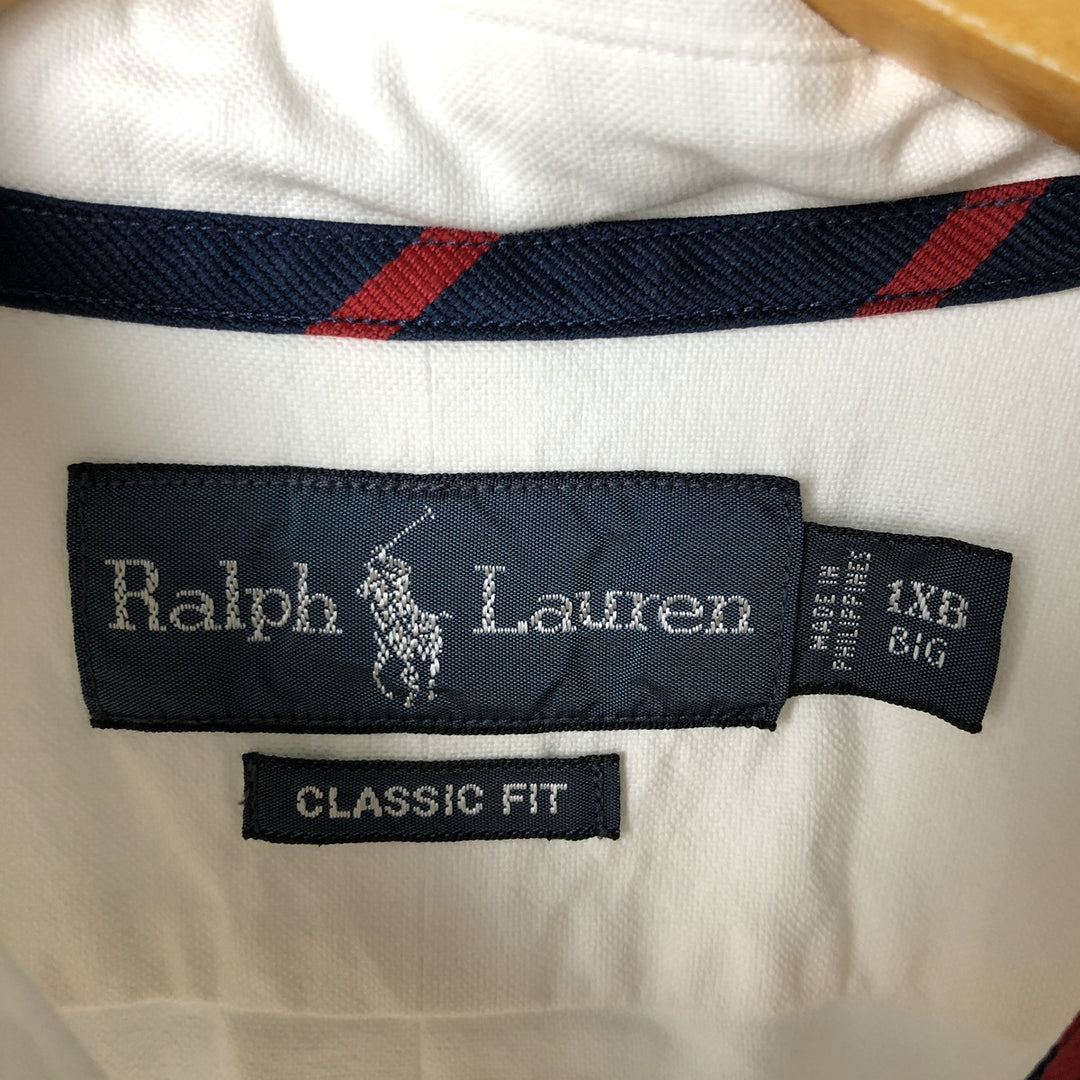 Ralph Lauren Classic Fit Long Sleeve Button Down Shirt Men's XL cotton white type Vintage Second Hand