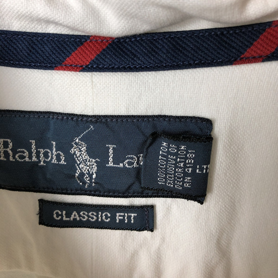 Ralph Lauren Classic Fit Long Sleeve Button Down Shirt Men's XL cotton white type Vintage Second Hand