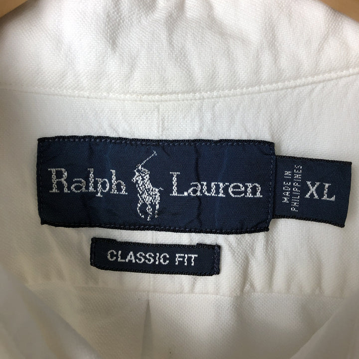 Ralph Lauren Classic Fit Long Sleeve Button Down Shirt Men's XL cotton white type Vintage Second Hand
