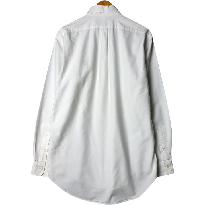 Ralph Lauren YARMOUTH long sleeve button down shirt, men's size M cotton white type Vintage Second Hand