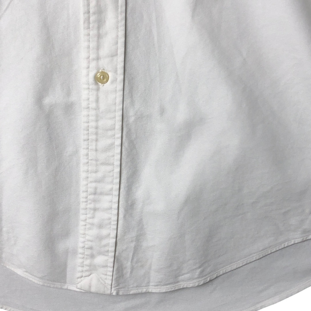 Ralph Lauren YARMOUTH long sleeve button down shirt, men's size M cotton white type Vintage Second Hand