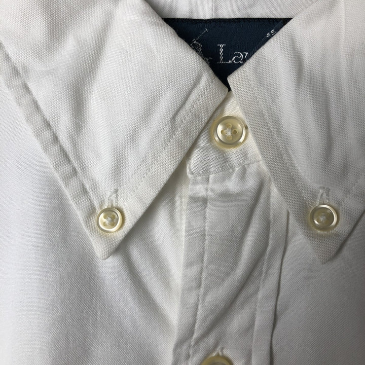 Ralph Lauren CUSTOM FIT long sleeve button down shirt, men's size L cotton white type Vintage Second Hand
