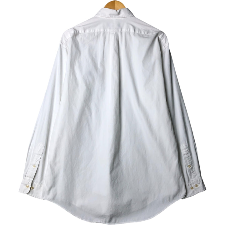 Ralph Lauren YARMOUTH long sleeve button down shirt, men's size L cotton white type Vintage Second Hand
