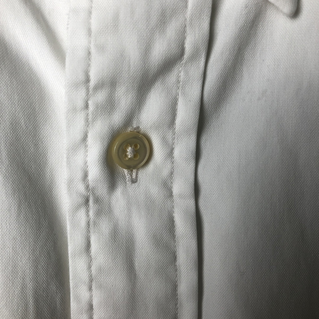 Ralph Lauren YARMOUTH long sleeve button down shirt, men's size L cotton white type Vintage Second Hand