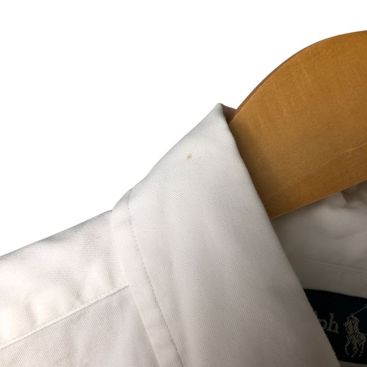 Ralph Lauren YARMOUTH long sleeve button down shirt, men's size L cotton white type Vintage Second Hand