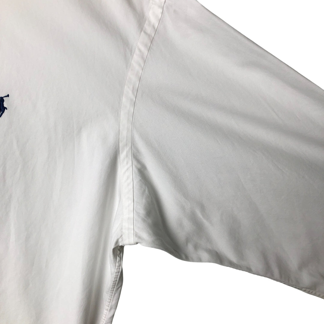 Ralph Lauren YARMOUTH long sleeve button down shirt, men's size L cotton white type Vintage Second Hand