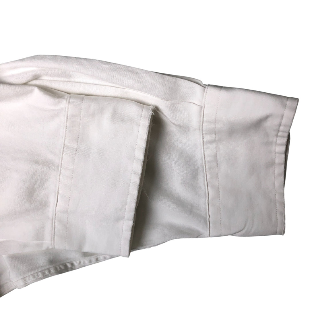 Ralph Lauren YARMOUTH long sleeve button down shirt, men's size L cotton white type Vintage Second Hand