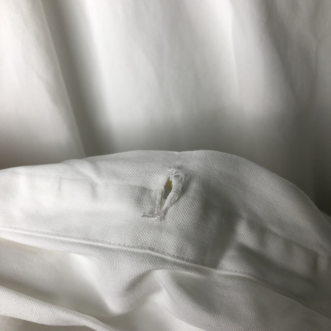 Ralph Lauren YARMOUTH long sleeve button down shirt, men's size L cotton white type Vintage Second Hand