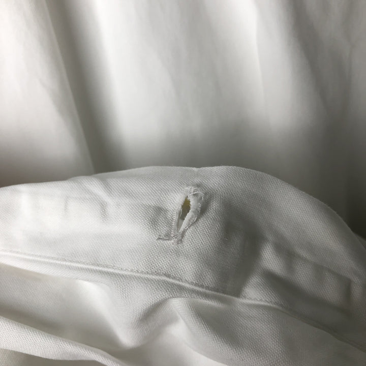Ralph Lauren YARMOUTH long sleeve button down shirt, men's size L cotton white type Vintage Second Hand