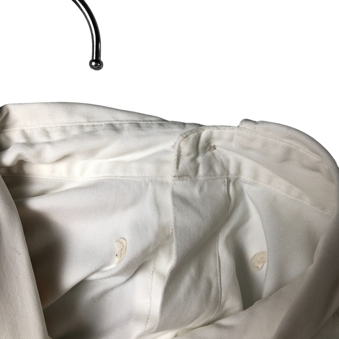 Ralph Lauren YARMOUTH long sleeve button down shirt, men's size L cotton white type Vintage Second Hand