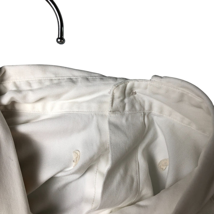 Ralph Lauren YARMOUTH long sleeve button down shirt, men's size L cotton white type Vintage Second Hand