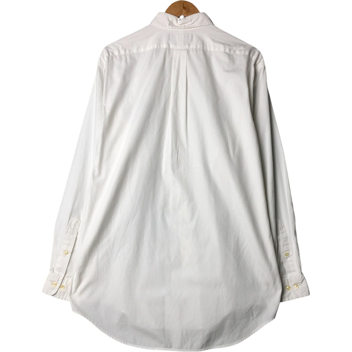 Ralph Lauren YARMOUTH long sleeve button down shirt, men's size L cotton white type Vintage Second Hand