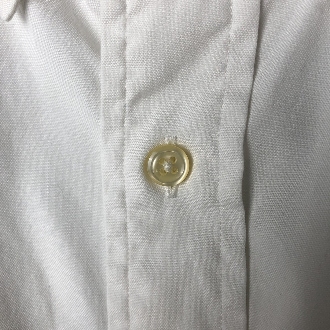 Ralph Lauren YARMOUTH long sleeve button down shirt, men's size L cotton white type Vintage Second Hand