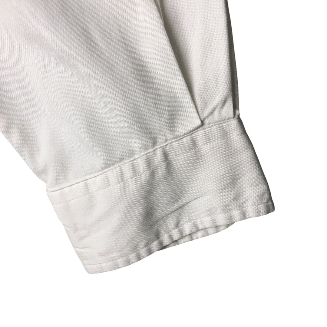 Ralph Lauren YARMOUTH long sleeve button down shirt, men's size L cotton white type Vintage Second Hand