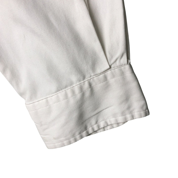 Ralph Lauren YARMOUTH long sleeve button down shirt, men's size L cotton white type Vintage Second Hand