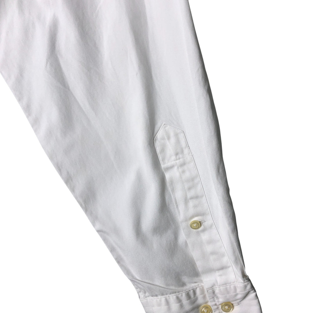 Ralph Lauren YARMOUTH long sleeve button down shirt, men's size L cotton white type Vintage Second Hand