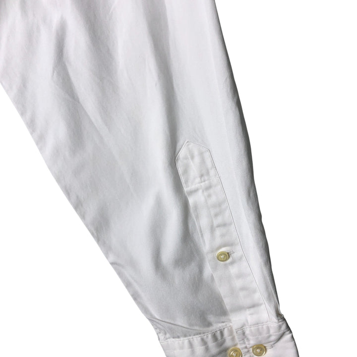 Ralph Lauren YARMOUTH long sleeve button down shirt, men's size L cotton white type Vintage Second Hand