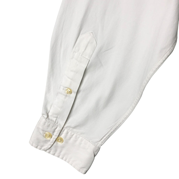 Ralph Lauren YARMOUTH long sleeve button down shirt, men's size L cotton white type Vintage Second Hand