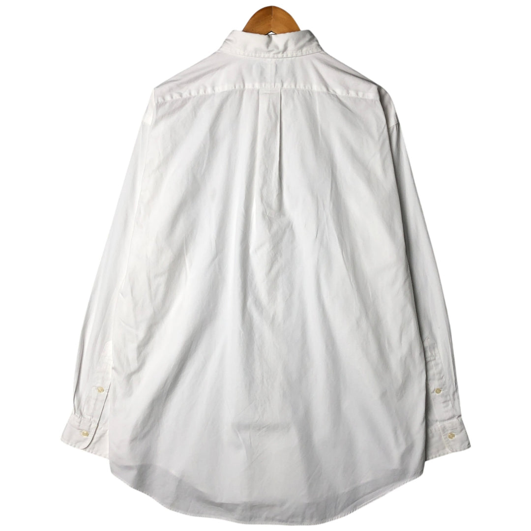 Ralph Lauren YARMOUTH long sleeve button down shirt, men's size L cotton white type Vintage Second Hand
