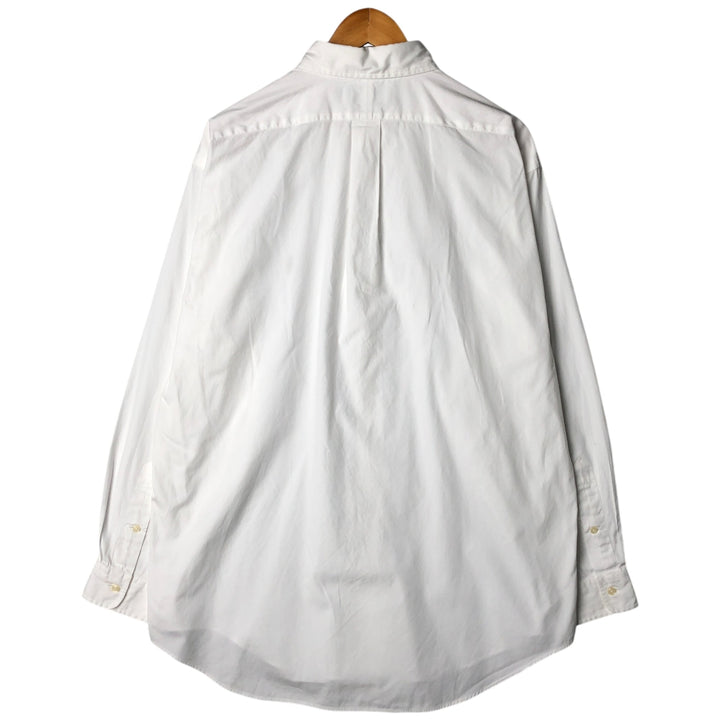 Ralph Lauren YARMOUTH long sleeve button down shirt, men's size L cotton white type Vintage Second Hand