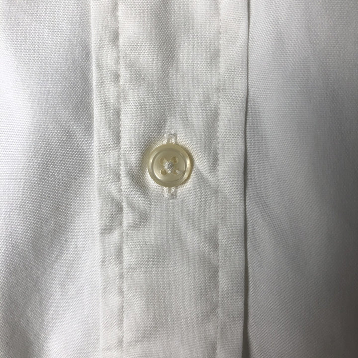 Ralph Lauren YARMOUTH long sleeve button down shirt, men's size L cotton white type Vintage Second Hand