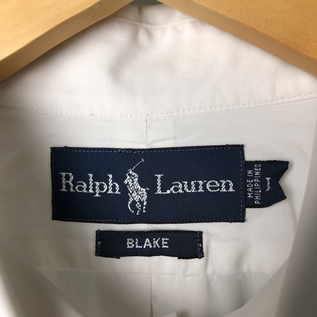 Ralph Lauren BLAKE long sleeve button down shirt, men's size L cotton white type Vintage Second Hand
