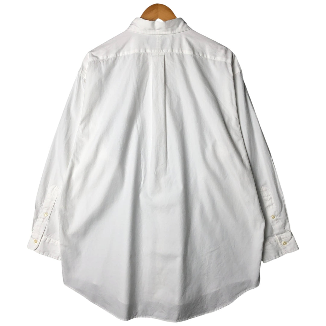 Ralph Lauren YARMOUTH long sleeve button down shirt, men's XL size cotton white type Vintage Second Hand