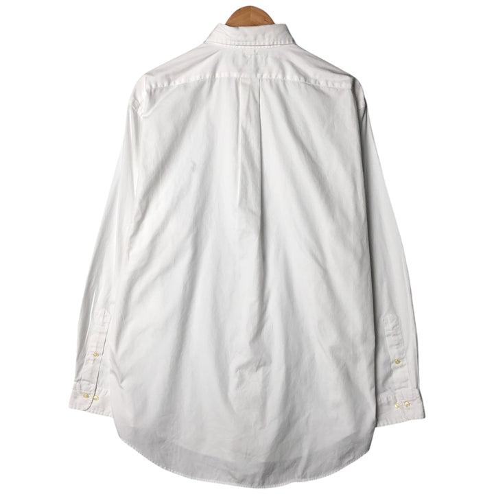 Ralph Lauren YARMOUTH long sleeve button down shirt, men's size L cotton white type Vintage Second Hand